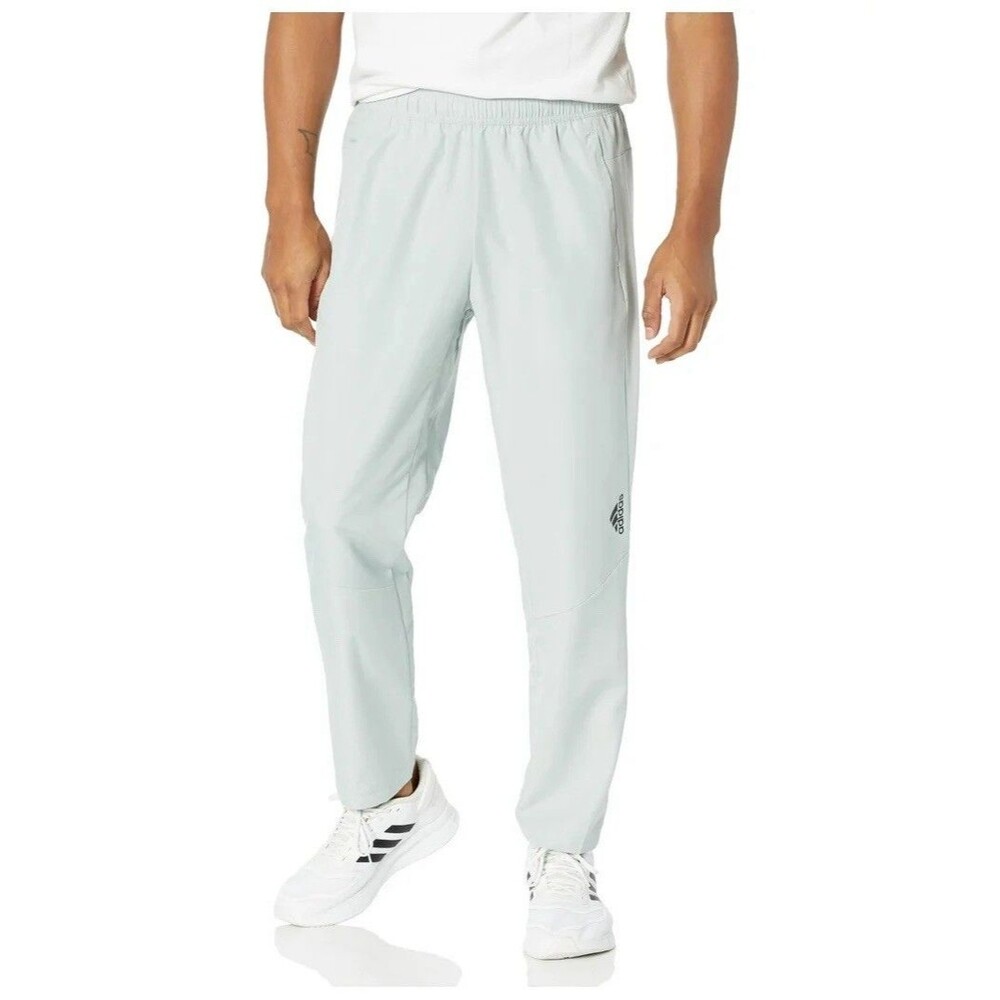 Adidas Training Pants Men’s Small Straight Leg Grey Zip Pockets Athletic EUC